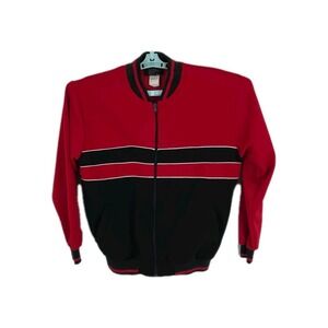 Oshman's Red  Black Men's Vtg 80/ 90'sJacket 85%‎ Polyester 15% Cotton Size L